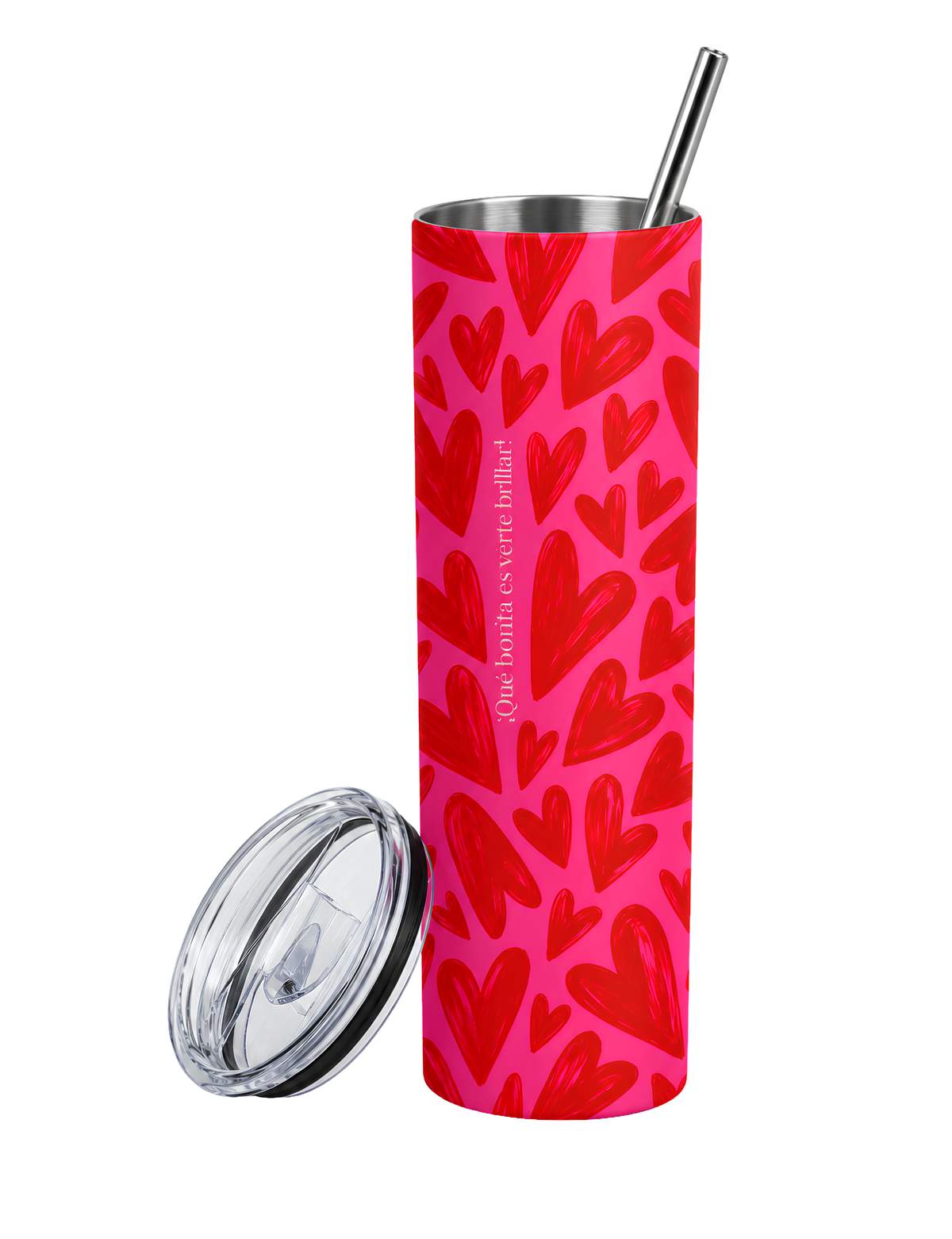 Magenta Heart Tumbler