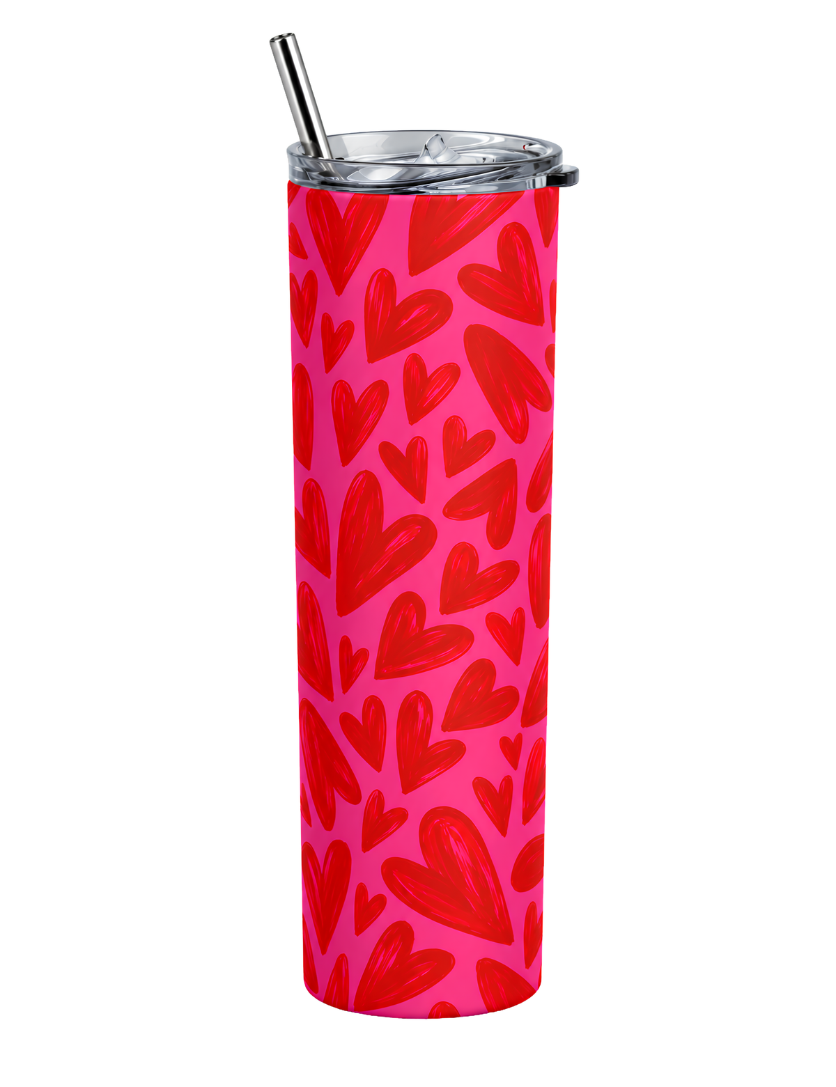 Magenta Heart Tumbler