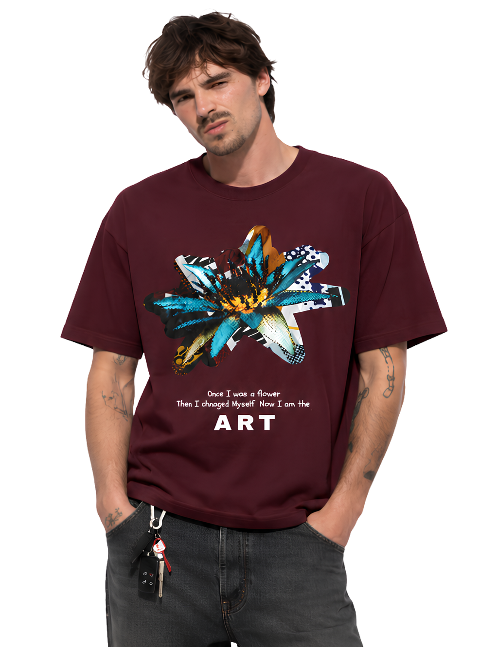 Flower ART Oversized Tee